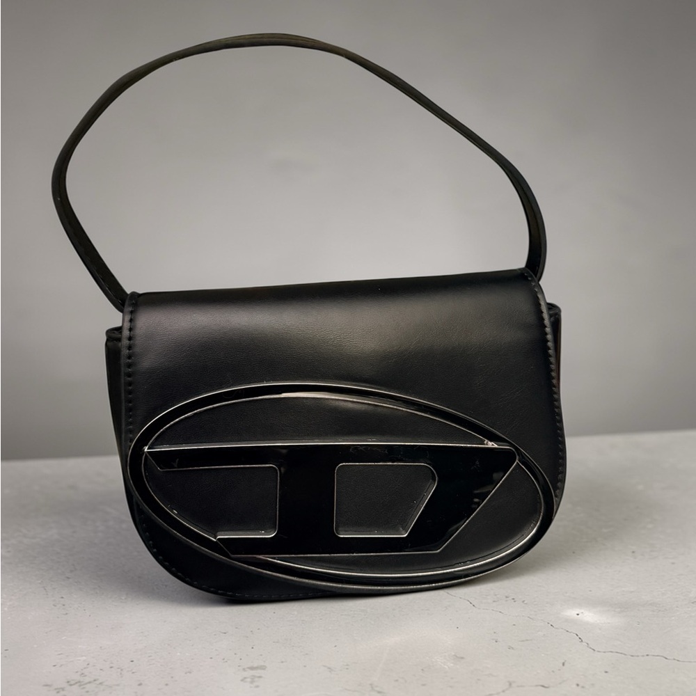 Black Unisex Bag with Signature Diesel Oval Logo